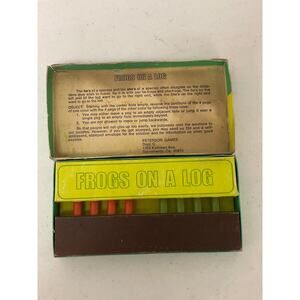 Vintage Peterson Games Frogs on a Log Logic Puzzle Box No. 104 Damaged Box